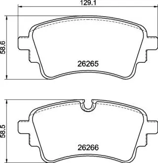 Гальмівні колодки зад. Audi Q7 15- BREMBO P85185