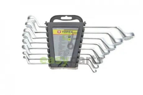 Набір ключів колінчастих 6x7-20х22 мм 45° 8 од. Topex 35D856