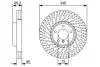 Диск гальмівний (передній) BMW 5 (F10/F11)/6 (F12/F13)/7 (F01-F04) 10- (348x36) (L)(з покр.)(вентил.) BOSCH 0986479W19 (фото 1)