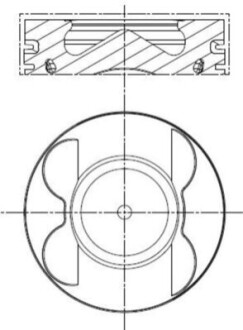 Поршень MB Sprinter (B906)/Vito (W639) OM642 3.0D 06- (83.01mm/STD) (1-3 циліндр) MAHLE / KNECHT 001 PI 00106 000