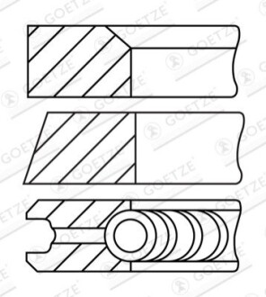 Кільця поршневі GOETZE 08-452907-00