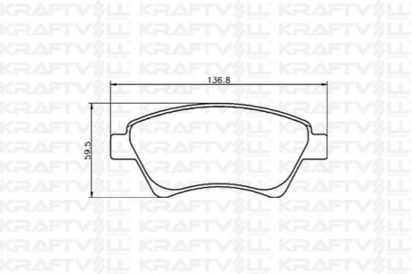 RENAULT Тормозные колодки передн.Kangoo,Megane II 02- Kraftvoll 07010027