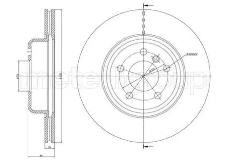 BMW Тормозной диск передн.5 F10 10- CIFAM 800-1253C