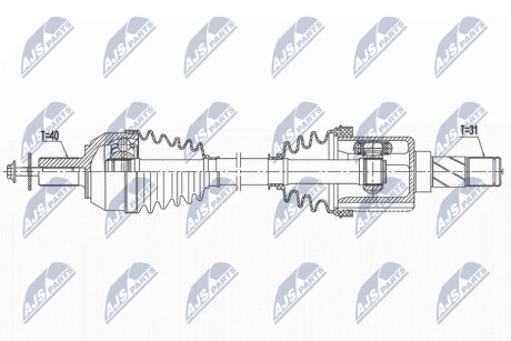 ПОЛУОСЬ NTY NPW-VV-146