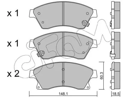 Гальмівні колодки пер. Aveo 11-/Astra J 09- (Bosch) CIFAM 822-838-0