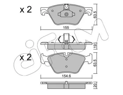 Гальмівні колодки F10/F11 (09-17) CIFAM 822-917-0