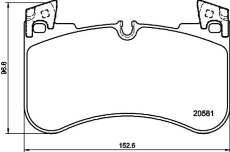 Гальмівні колодки дискові передні Land Rover Discovery 2.0-3.0 i/3.0 d 12- 4x4 HELLA 8DB 355 039-881