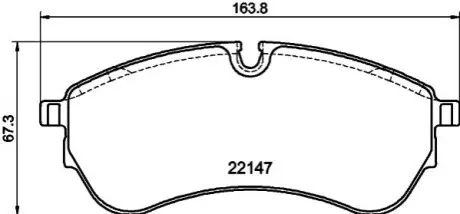 Гальмівні колодки MAN TGEVW Crafter 2.0D 09.16- HELLA 8DB 355 032-921