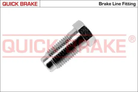 З&#039;єднувач трубки гальмівний (M10x1/11x24.8/d=5.0) QUICK BRAKE C (фото 1)