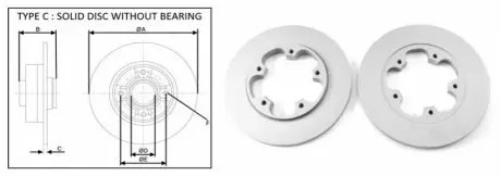 Диск гальмівний зад. Ford Tranzit 2.0D/2.2D 08.13- APLUS 61642AP