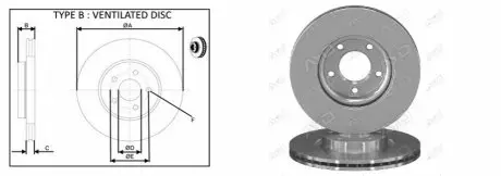 Диск гальмівний перед. Mazda 3/5 03-> APLUS 61589AP