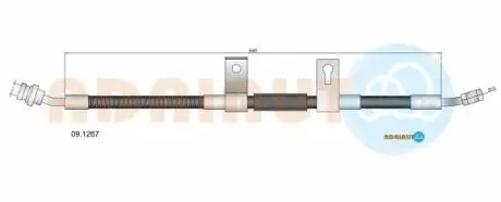 Фото 1 - kia шланг гальмівний передн.лів.sorento -06 ADRIAUTO 09.1267 KIA шланг гальмівний передн.лів.Sorento -06 ADRIAUTO 09.1267 (фото 1)