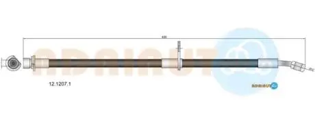 Шланг гальм. задн. лів. HONDA ACCORD -08 ADRIAUTO 12.1207.1
