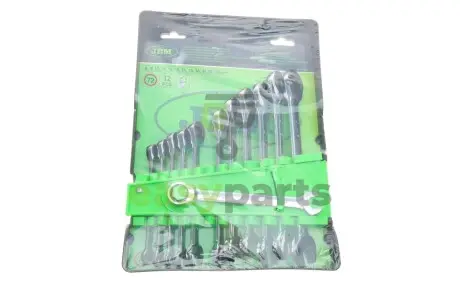 Набір ключів ріжково-накидних з тріскачкою 8-19 мм 12 од. JBM 54117 (фото 1)