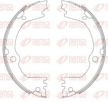 Колодки гальмівні барабанні (комплект 4 шт) REMSA 4466.00