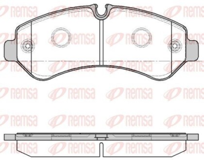 Колодки гальмівні дискові (комплект 4 шт) REMSA 1866.00 (фото 1)