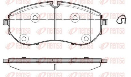 Колодки тормозные дисковые (комплект 4 шт.)) REMSA 1857.00