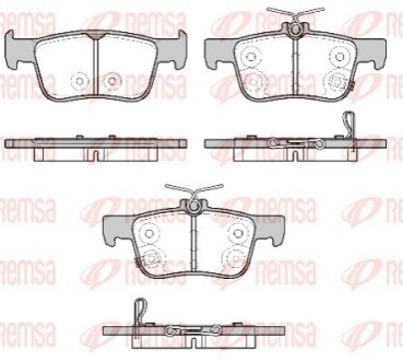 Колодки гальмівні дискові (комплект 4 шт) REMSA 1551.20