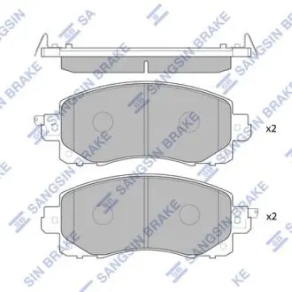 Колодки тормозные дисковые (комплект 4 шт.)) Hi-Q (SANGSIN) SP4221