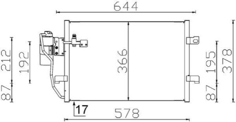 Конденсер кондиціонера MAHLE / KNECHT AC 351 000S (фото 1)