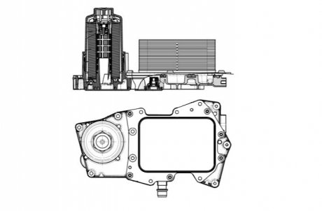 Радіатор масляний з корпусом масляного фільтра NRF 31827 (фото 1)