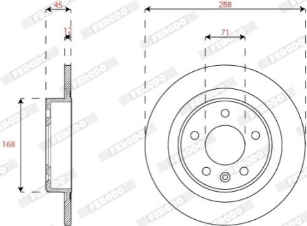 Диск тормозной FERODO DDF2812C