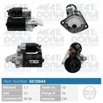 MEATDORIA Стартер FORD FIESTA 1.25 MEAT&DORIA 5010044