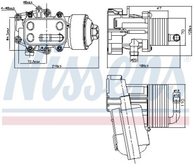 Радіатор масляний з корпусом масляного фільтра NISSENS 91315