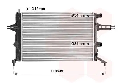 Радиатор ASTRA G 1.2 MT -AC 98-04 Van Wezel 37002257