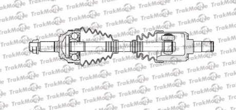 LAND ROVER Полуось прав. L=590mm 28/25 зуб FREELANDER I (L314) 2.0 Td4 4x4 01-06 TRAKMOTIVE 30-1115 (фото 1)