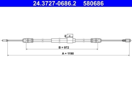 Трос зупиночних гальм ATE 24372706862