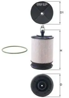 Фiльтр паливний MAHLE / KNECHT KX569D