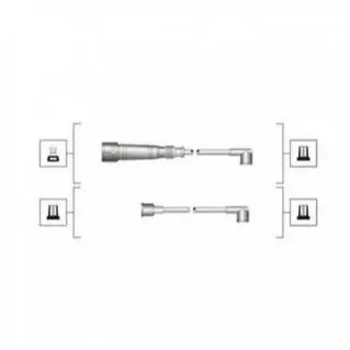 Комплект високовольтних проводів EQ UNIWERSALNA VW [941319170026] MAGNETI MARELLI MSQ0026