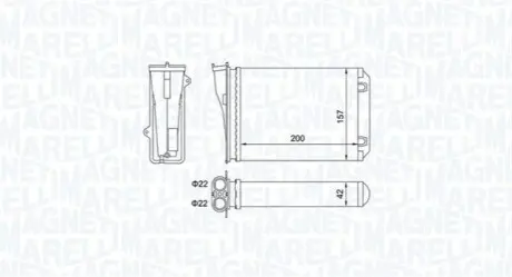 PEUGEOT радіатор опалення 208 12- MAGNETI MARELLI BR463