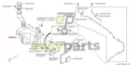 Бачок омивача SUBARU 86631SC000