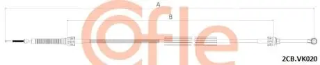 Трос КПП Audi A3 Skoda Octavia, Yeti VW Beetle, Eos, Golf 1.2-3.6 05.03- COFLE 2CB.VK020