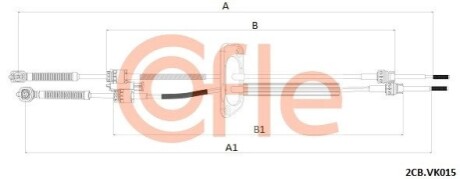 Трос КПП VW T5, all 6 speed 940/648+892/658 COFLE 2CB.VK015 (фото 1)