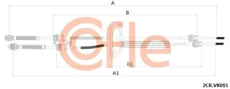 Трос кпп VW T5, all 6 speed 940/648+892/658 COFLE 2CB.VK015