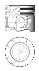 Поршень Citroen C5/C6/C8/Peugeot 407/607/807 06- (85.00mm/STD) KOLBENSCHMIDT 41703600 (фото 1)