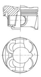 Поршень Citroen C3/C4/Peugeot 207/308 1.6 07- (77.00mm/STD) KOLBENSCHMIDT 41267600