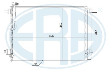 Радіатор кондиціонера ERA 667272