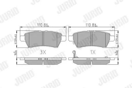 Фото nissan тормозные колодки задн. pathfinder 05 - Jurid 572610J NISSAN Тормозные колодки задн. Pathfinder 05 - Jurid 572610J