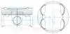 Поршні + 0.50 mm (к-кт на мотор) Toyota 2AR-FE Camry, Lexus ES TEIKIN 46693050 (фото 1)