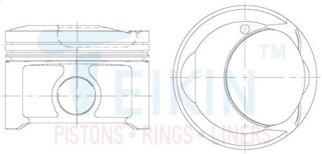 Поршни ремонтные (+1.00мм) (к-кт на мотор) Toyota 1AZ-FSE TEIKIN 46365100