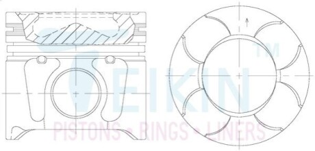 Поршні стандарт (комплект на мотор) Y13DT/Z13DT TEIKIN 56605ASTD