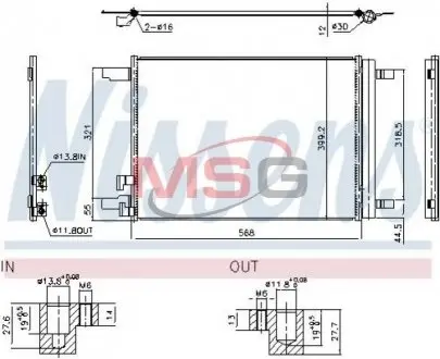Конденсер кондиціонера NISSENS 941099