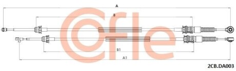 Трос КПП (1165mm) Renault Duster/Logan 2007- COFLE 2CB.DA003 (фото 1)