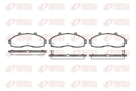 Колодки гальмівні дискові (комплект 4 шт) REMSA 0662.02