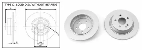 Диск гальмівний зад. DB Viano/Vito 2.1-3.7 03- APLUS 61366AP