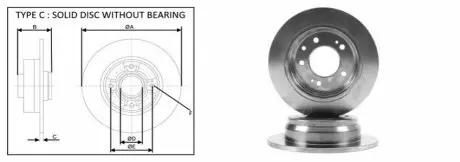 Гальмівний диск зад. Hyundai I30/Kia Ceed 06- (262x10) APLUS 61284AP